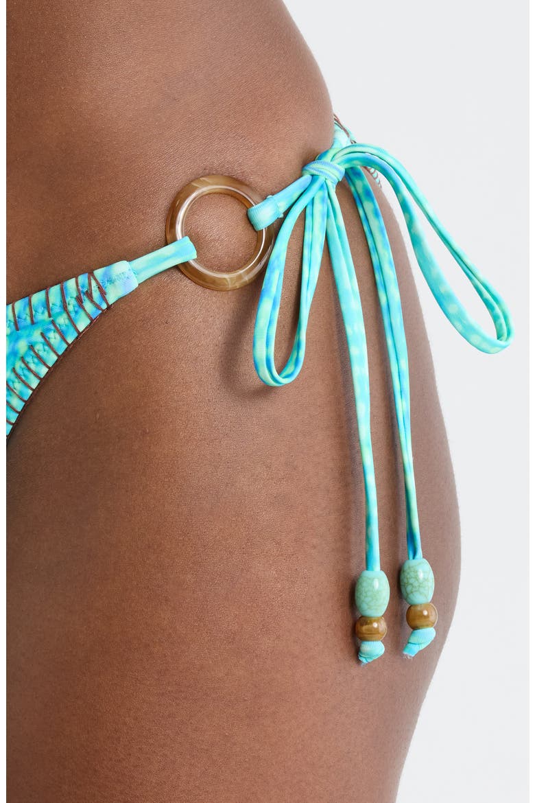 Ring Lace Stitch Side Tie Bikini Bottoms, Alternate, color, SUMMER SEAS