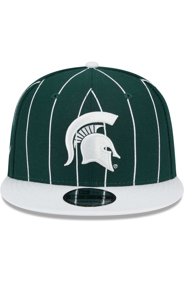 New Era Men's New Era Green/White Michigan State Spartans Vintage 9FIFTY Snapback Hat, Alternate, color, Green