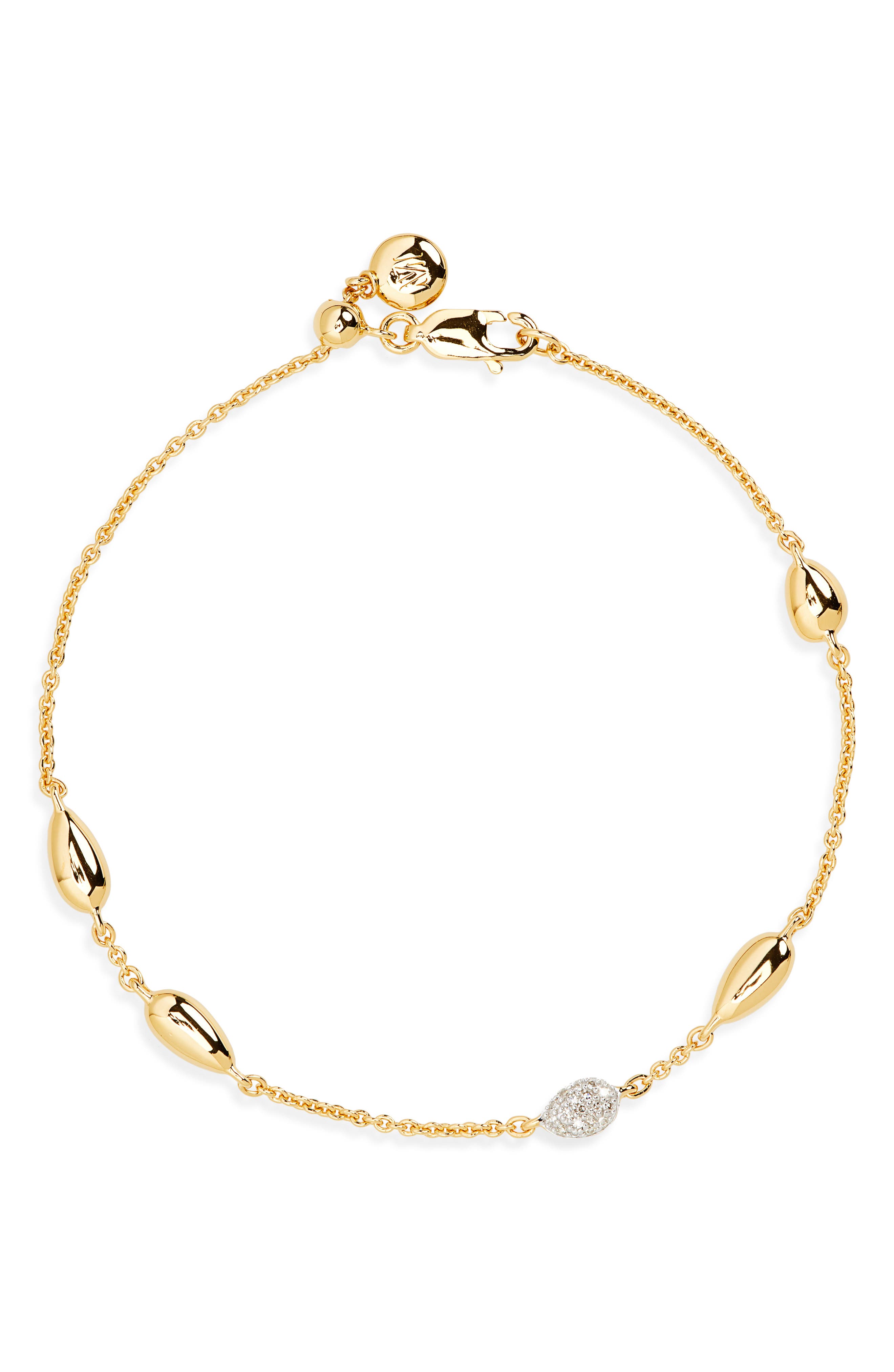 Monica Vinader Nura Teardrop Diamond Bracelet