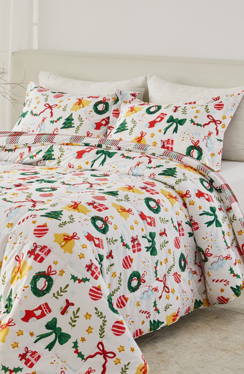 Woven & Weft Holiday 3-Piece Comforter Set, Main, color, Celebration