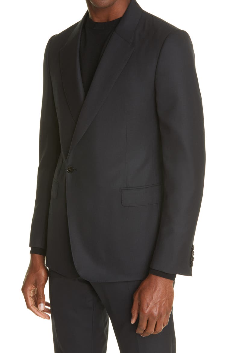 Achillfarm Wool Blazer, Alternate, color, BLACK