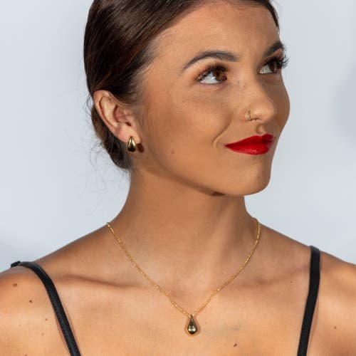 Lucy Quartermaine Large Tear Drop Studs In Gold