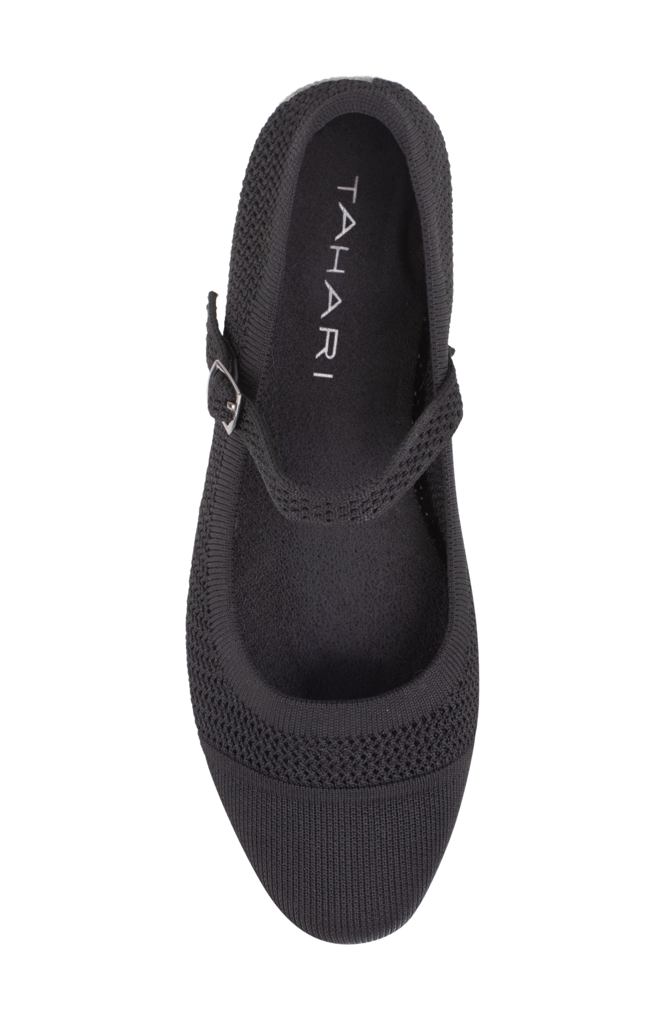 Tahari Dubai Mary Jane Flat, Alternate, color, Black
