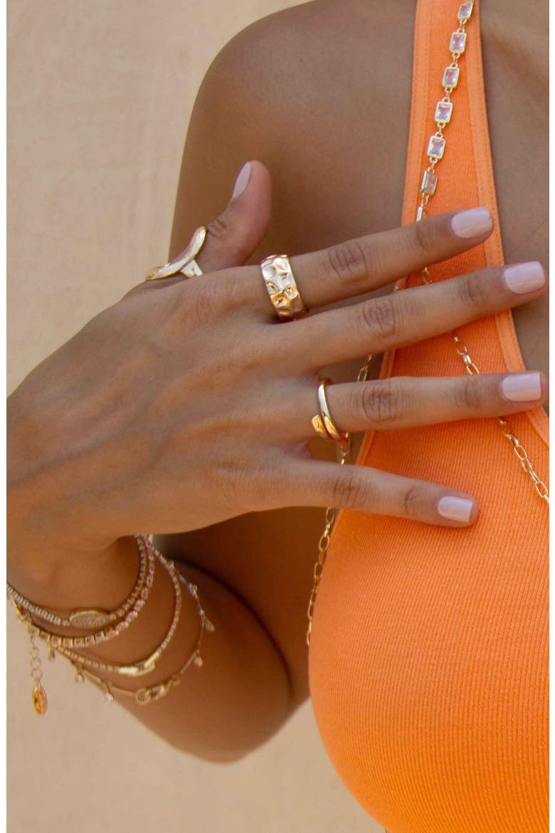 Smooth Wrap Ring, Alternate, color, GOLD