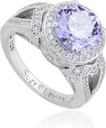 SUZY LEVIAN Sterling Silver Cubic Zirconia Pavé Engagement Ring