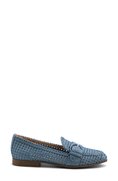 Charles David Finite Raffia Loafer In Blue