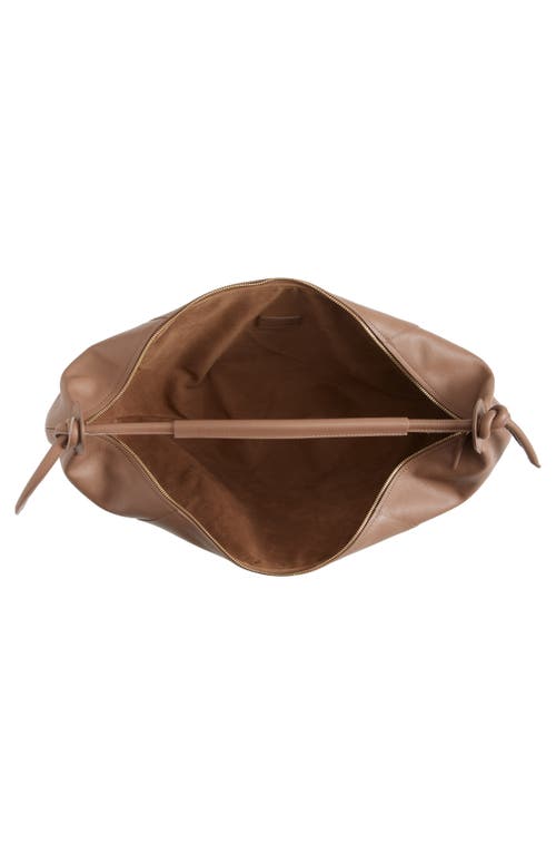 Mansur Gavriel Fortuna Leather Hobo Bag In Biscotto