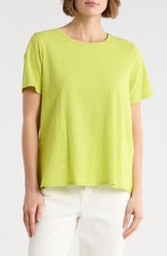 Eileen Fisher Crewneck Short Sleeve Organic Cotton T-Shirt