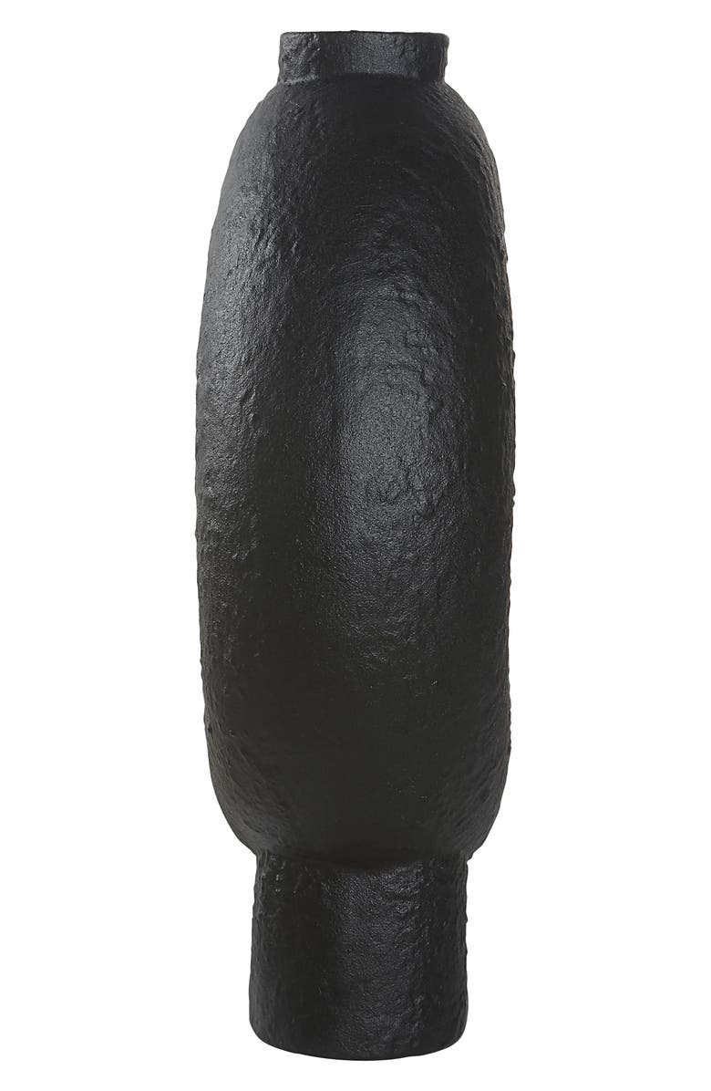 Renwil Ezra Glazed Porcelain Vase, Alternate, color, Matte Black Finish