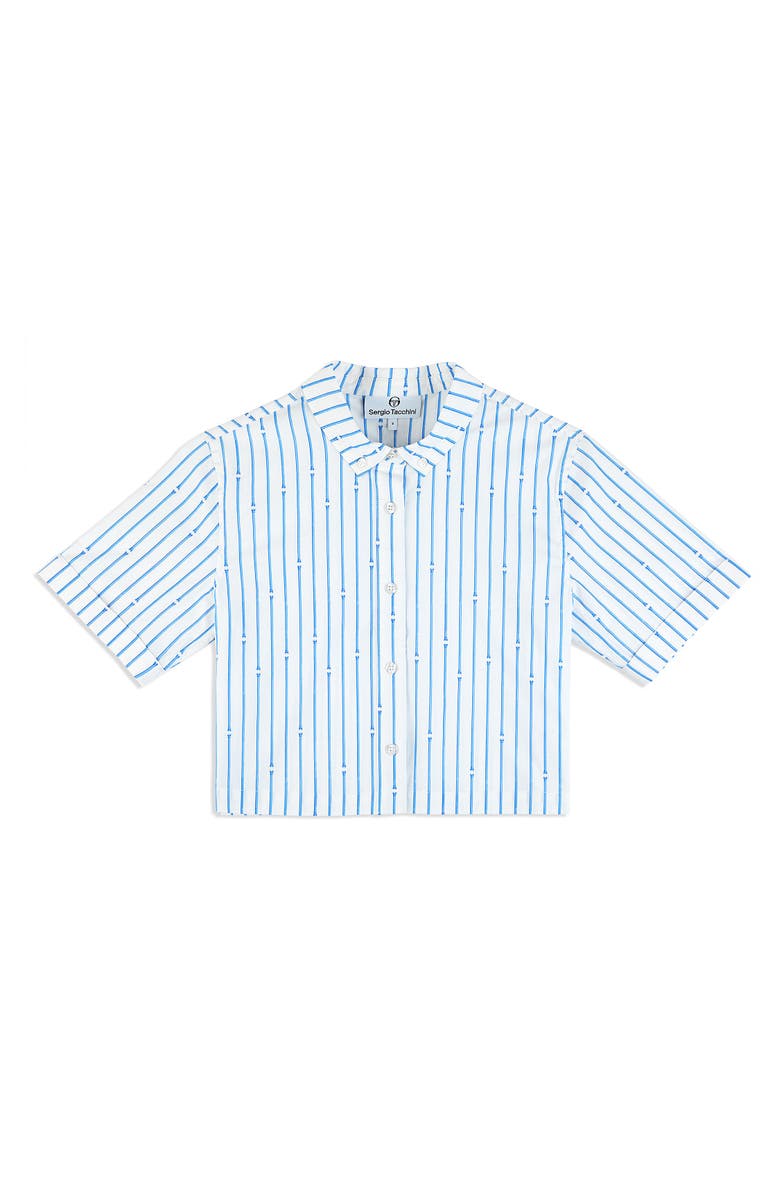 Sergio Tacchini Women's Colonna Cropped Shirt, Alternate, color, French Blue