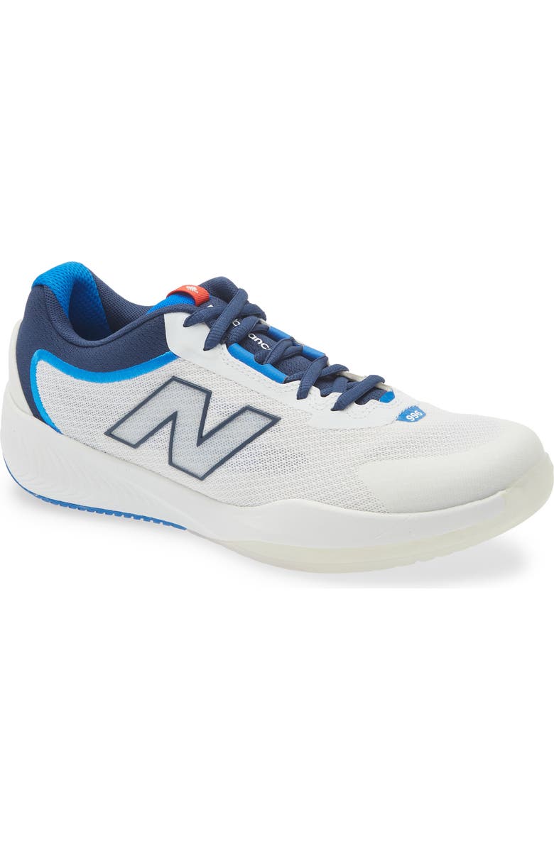 New Balance 996 Tennis Sneaker - Multiple Widths Available, Main, color, White/ Navy