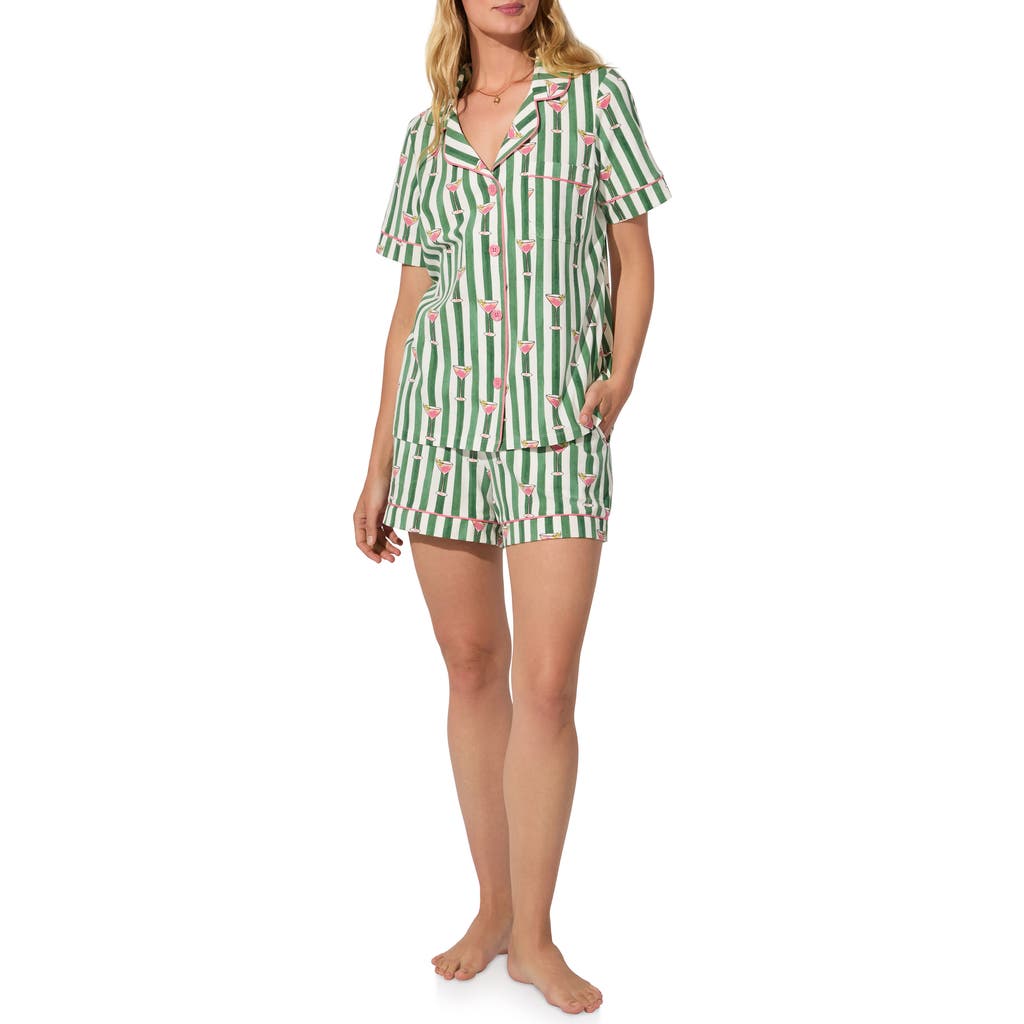 Bedhead Pajamas Print Jersey Short Pajamas In Green