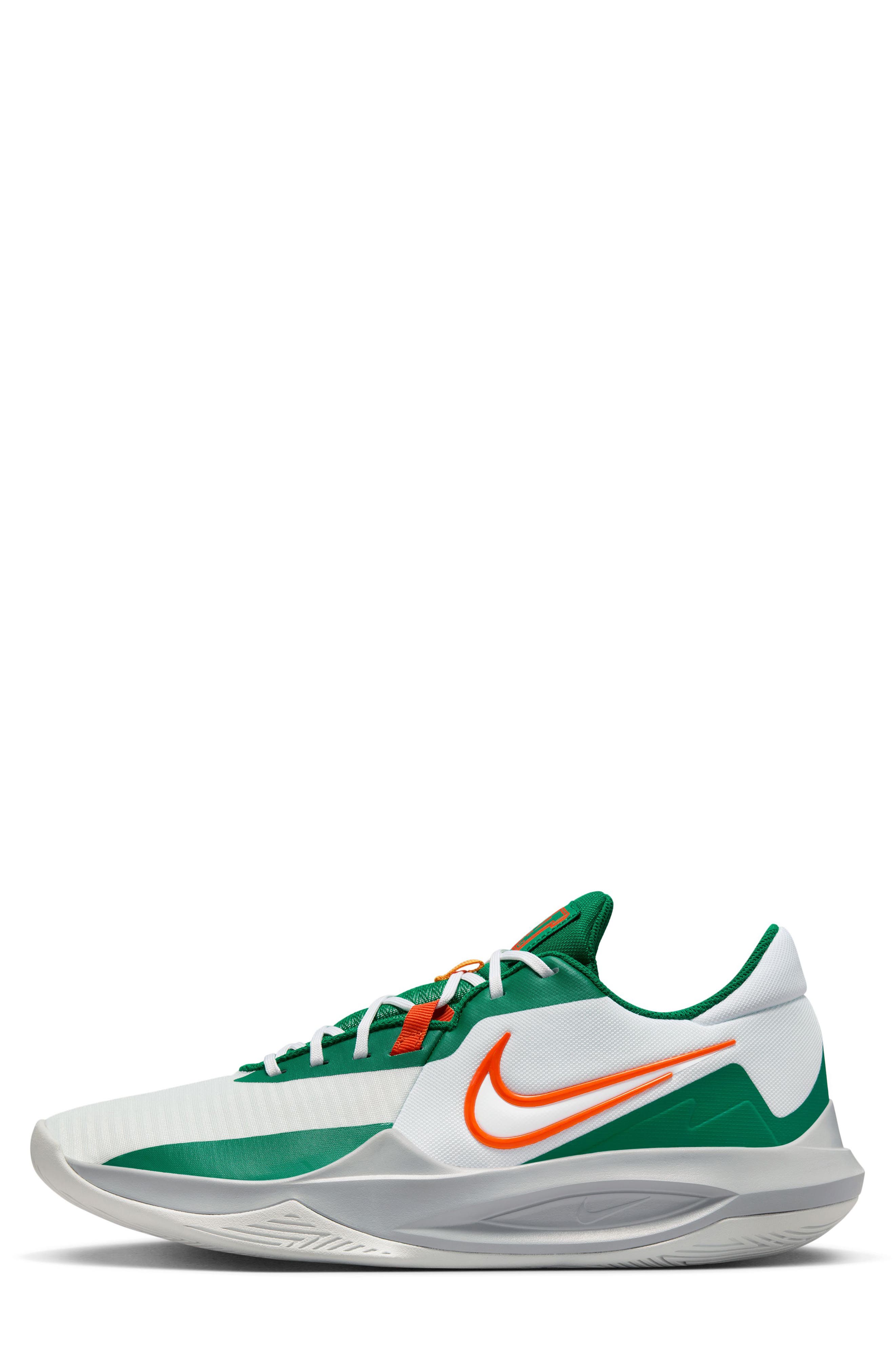 Precision 6 Basketball Shoe, Alternate, color, 103 WHITE/SFTY O