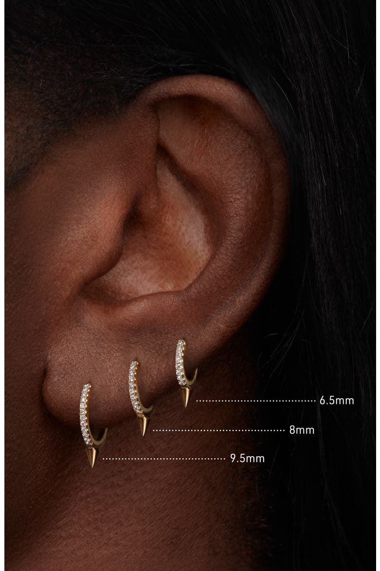 Single Short Spike Diamond Eternity Clicker, Alternate, color, ROSE GOLD