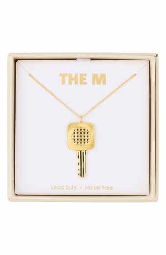 Etched Key Pendant Necklace