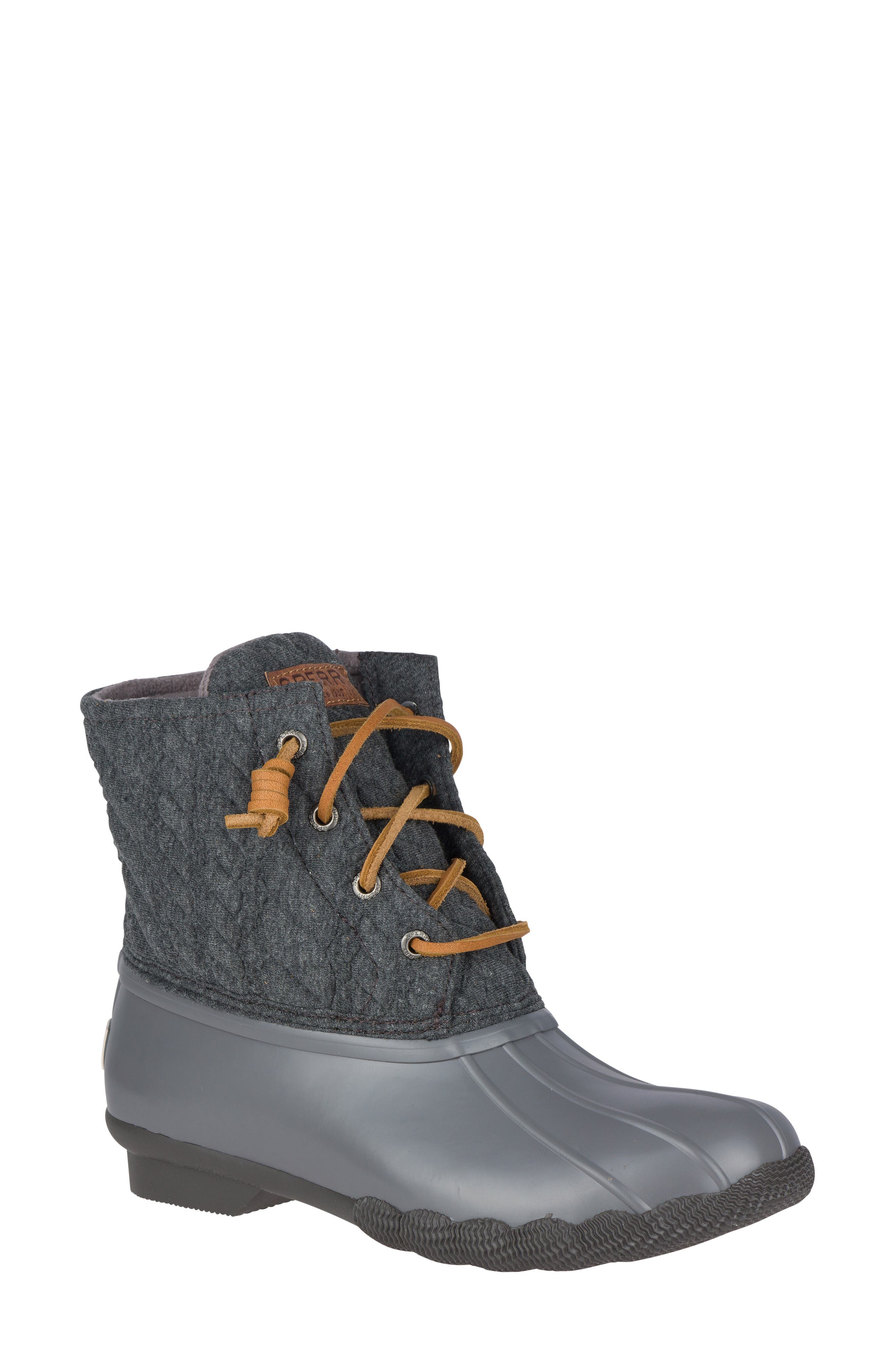 Saltwater Rain Boot, Alternate, color, GREY ROPE FABRIC