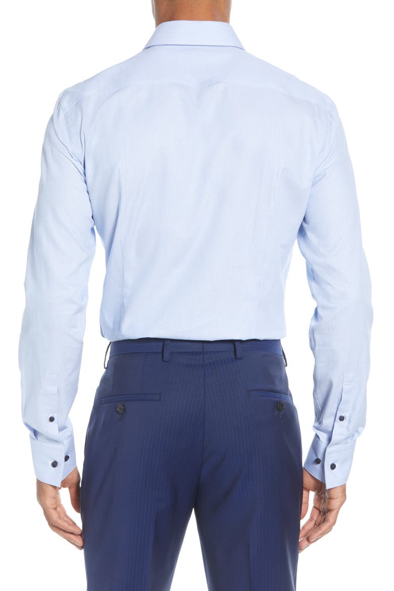 Jano Slim Fit Cotton Dress Shirt, Alternate, color, BLUE