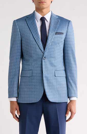 Slim Fit Plaid 4-Way Stretch Sport Coat