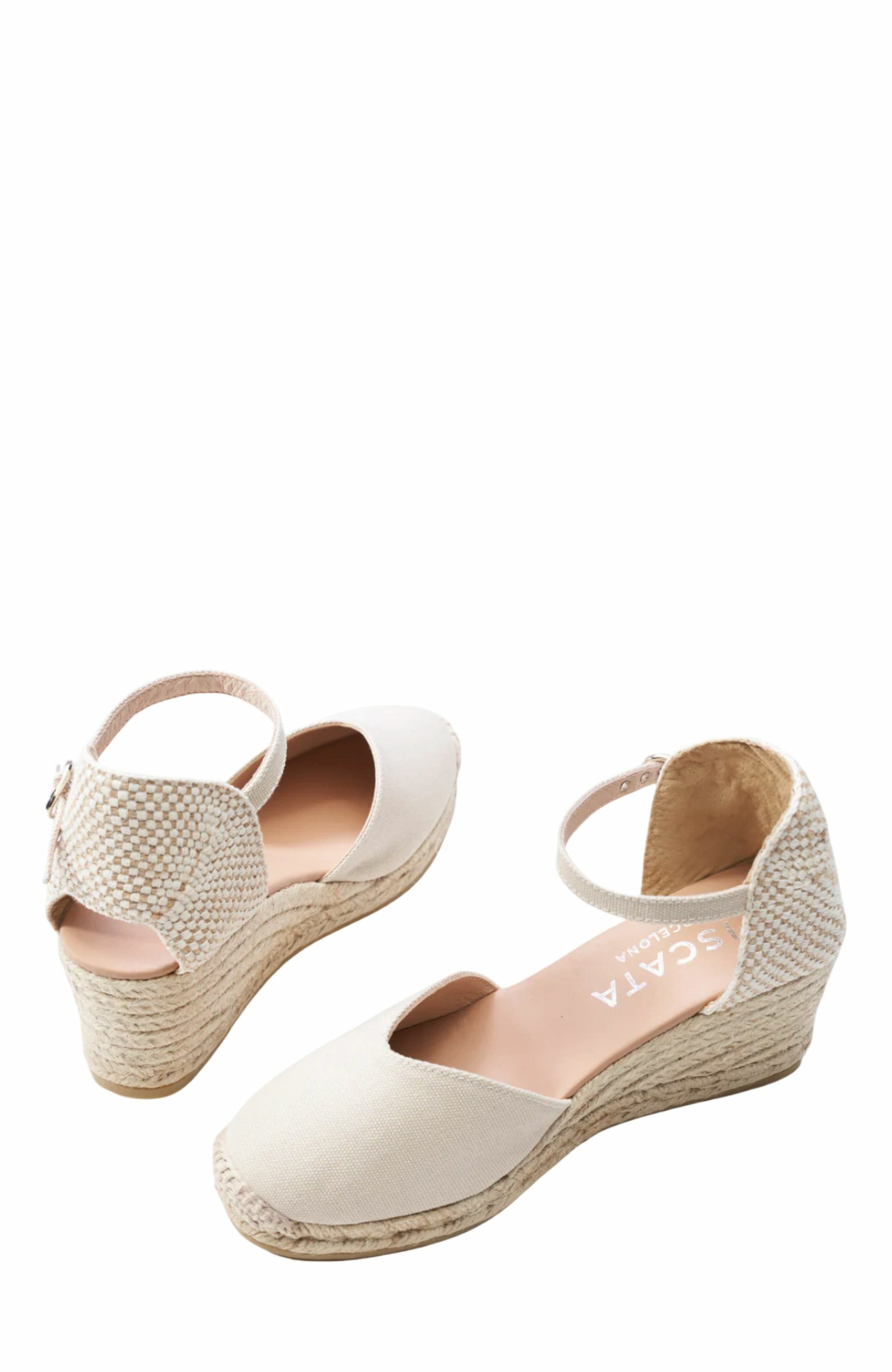 Reus Canvas Espadrille Wedges, Alternate, color, Beige