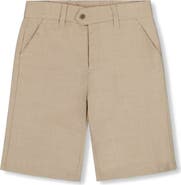 Deux par Deux Little Boy's Slant Pocket Bermuda Shorts Light Taupe