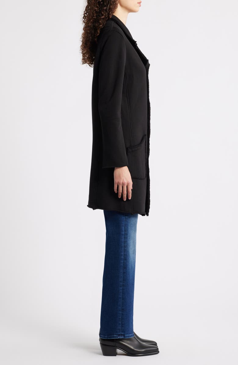 Frank & Eileen Tipperary Fringe Detail Cotton Coat, Alternate, color, Black