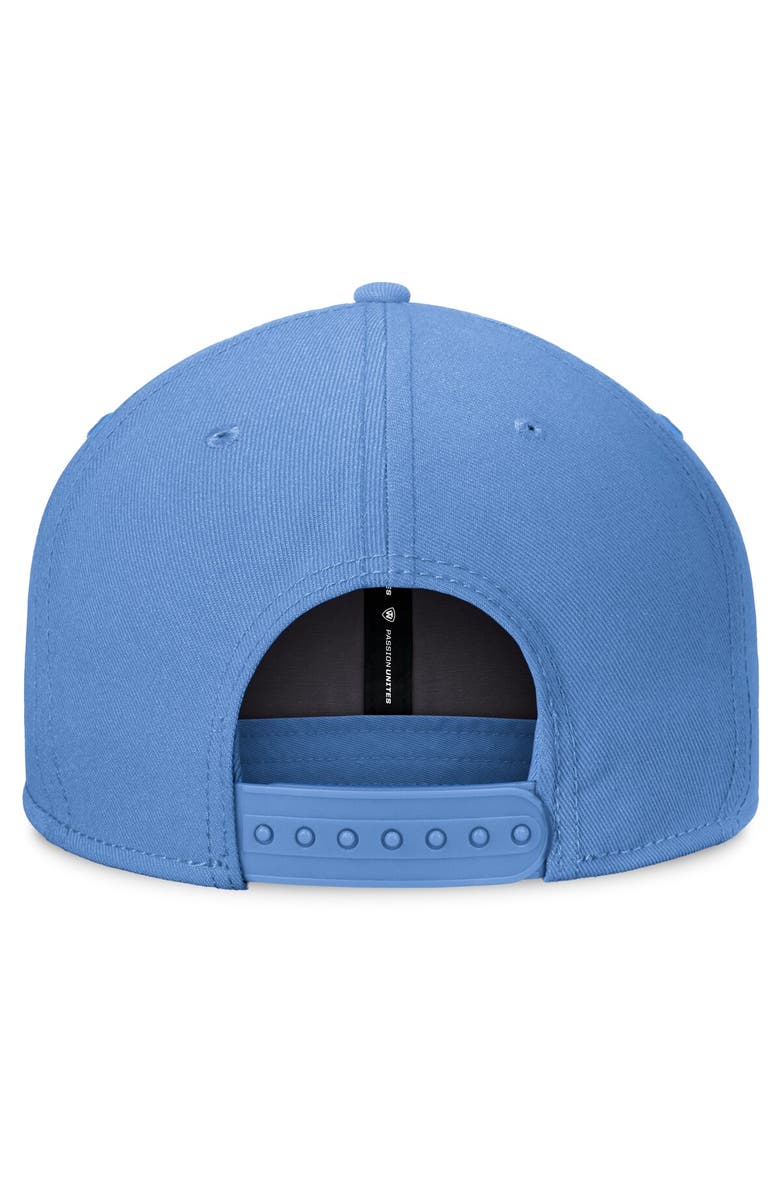 TOP OF THE WORLD Men's Top of the World Carolina Blue North Carolina Tar Heels Fundamental Snapback Hat, Alternate, color, Light Blue