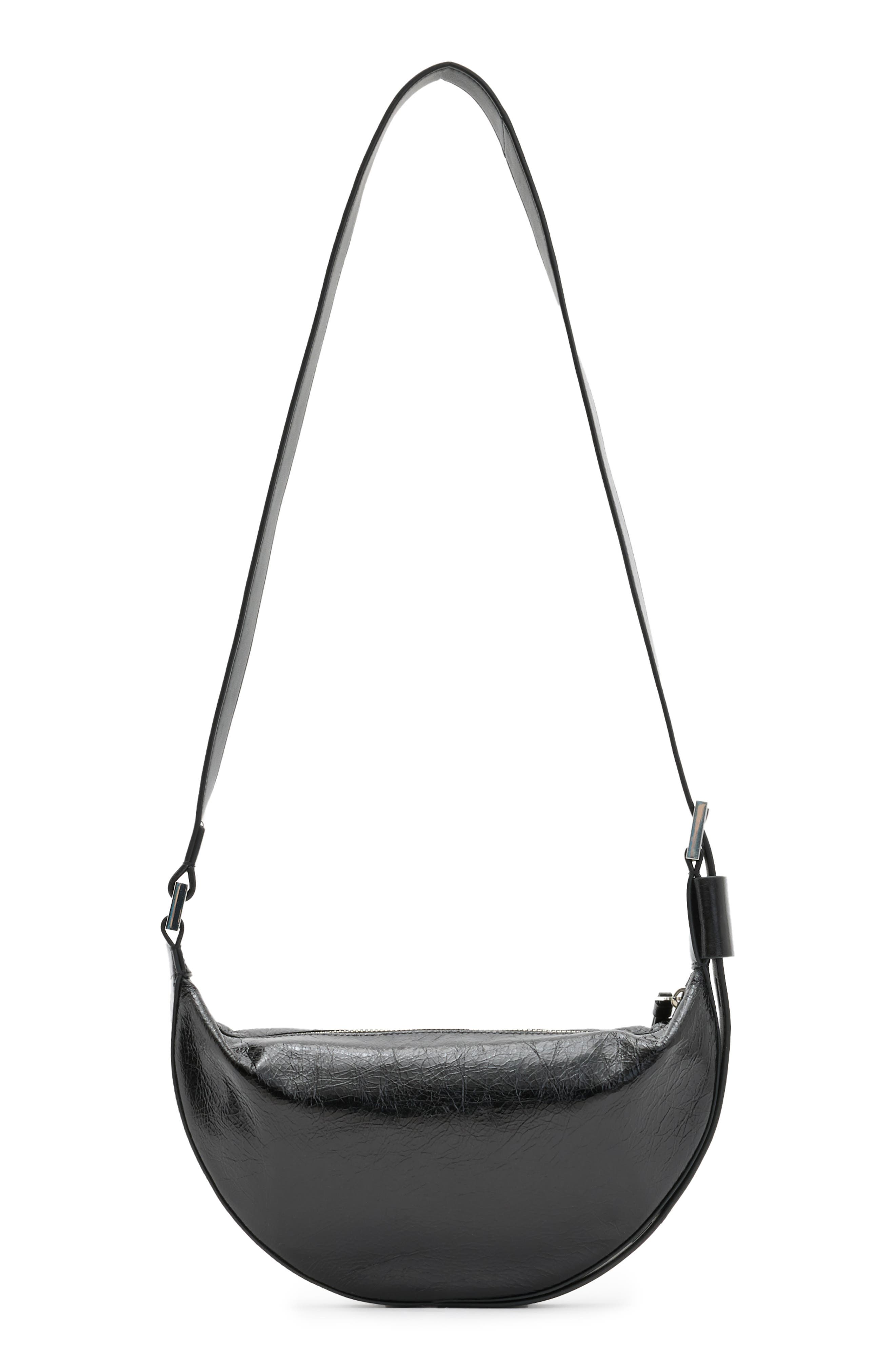 AllSaints Half Moon Crossbody Bag, Alternate, color, 