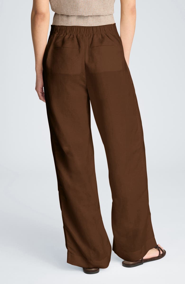 Kenneth Cole Pull-On Linen Blend Wide Leg Pants, Alternate, color, 