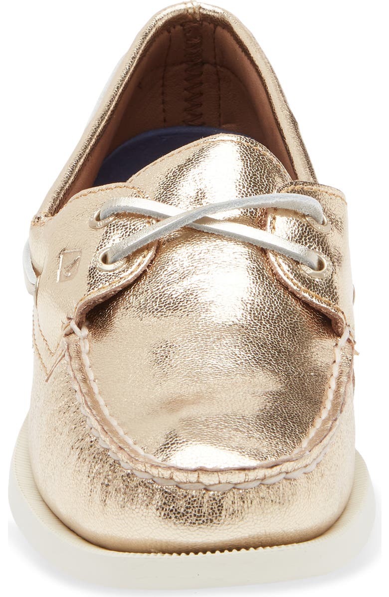 Sperry 'Authentic Original' Boat Shoe, Alternate, color, Gold Leather Crinkle