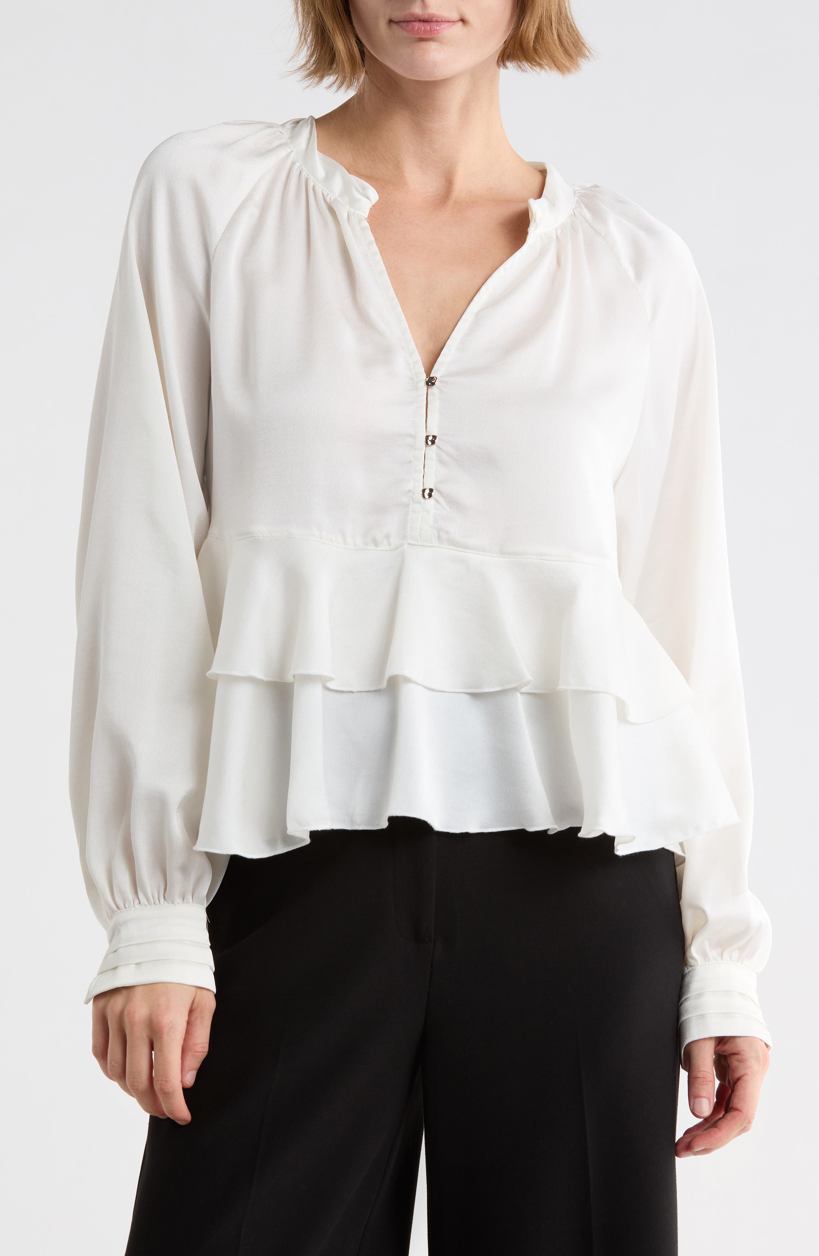 Long Sleeve Tiered Ruffle Top