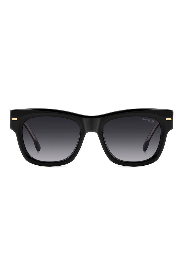 53mm Gradient Square Sunglasses, Main, color, BLACK/ DARK GREY SF