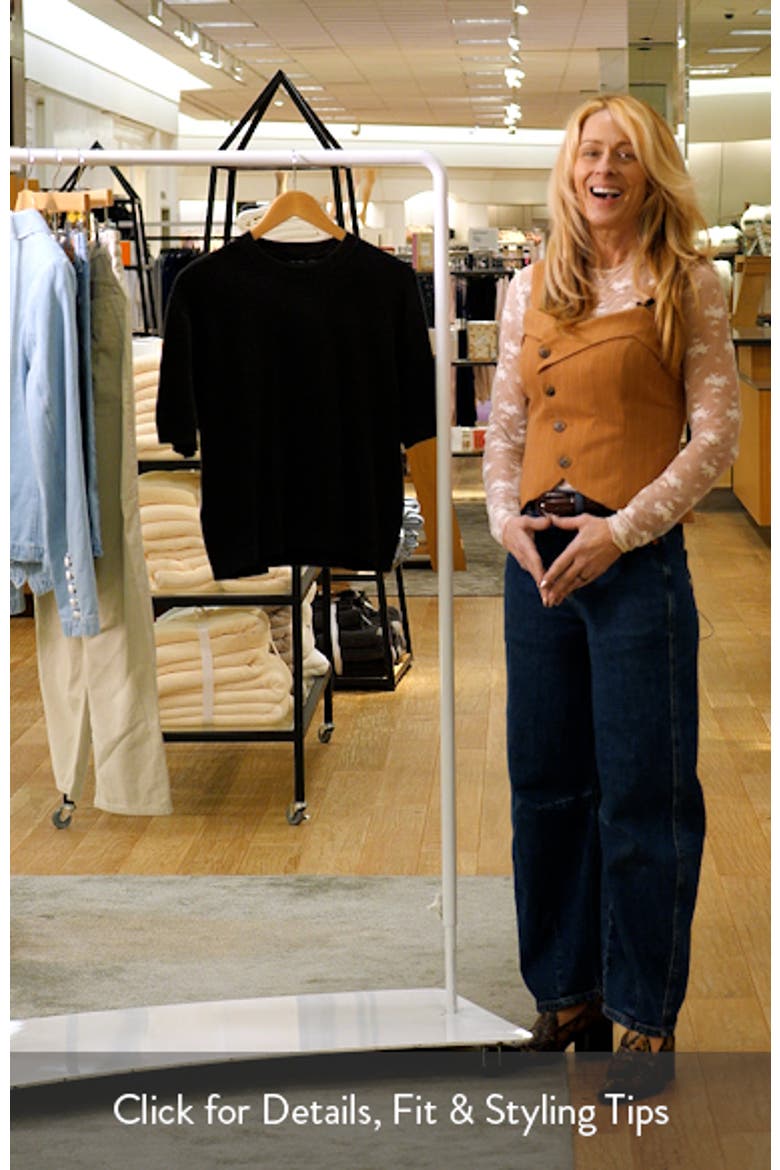 Short Sleeve Wool & Cotton Crewneck Sweater video
