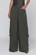 L'AGENCE Isolde High Waist Wide Leg Cargo Pants