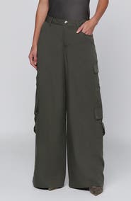 L'AGENCE Isolde High Waist Wide Leg Cargo Pants