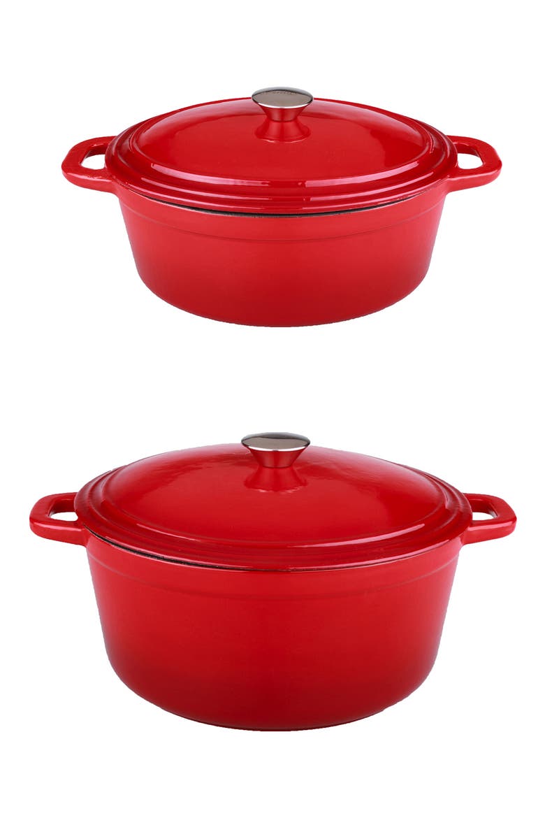 Neo 4-Piece Stockpot Set, Main, color, RED