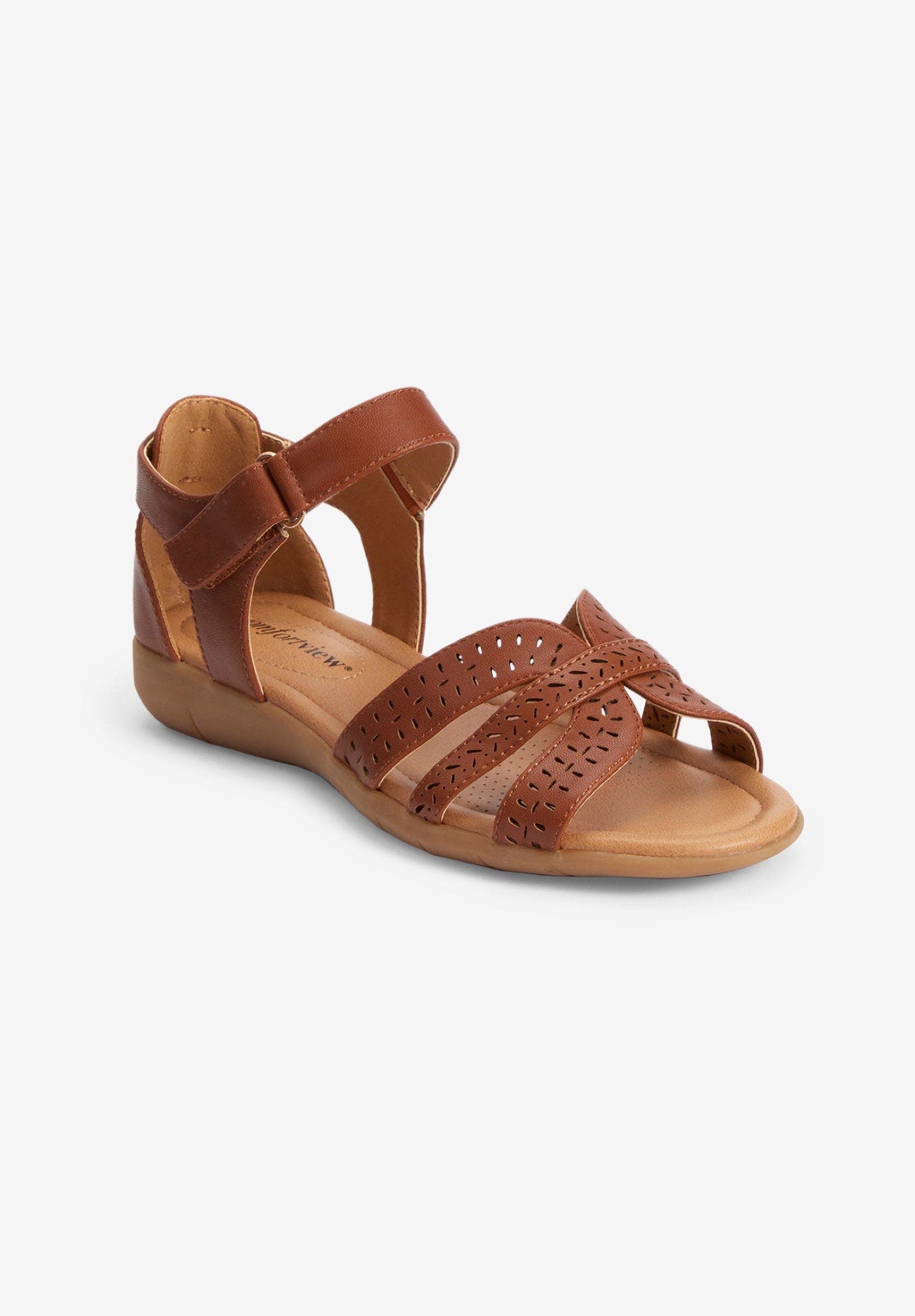 The Christiana Sandal, Alternate, color, COGNAC