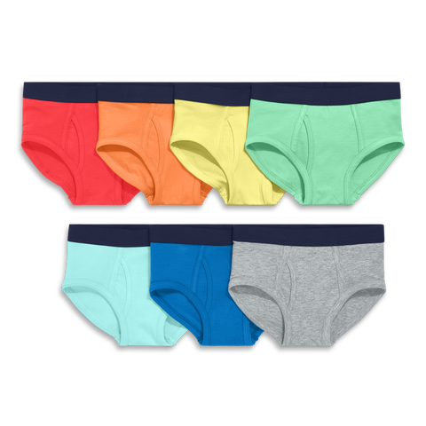 Kids Brief 7-Pack In Solid Rainbow Mix (Toddler, Little Kid, & Big Kid)