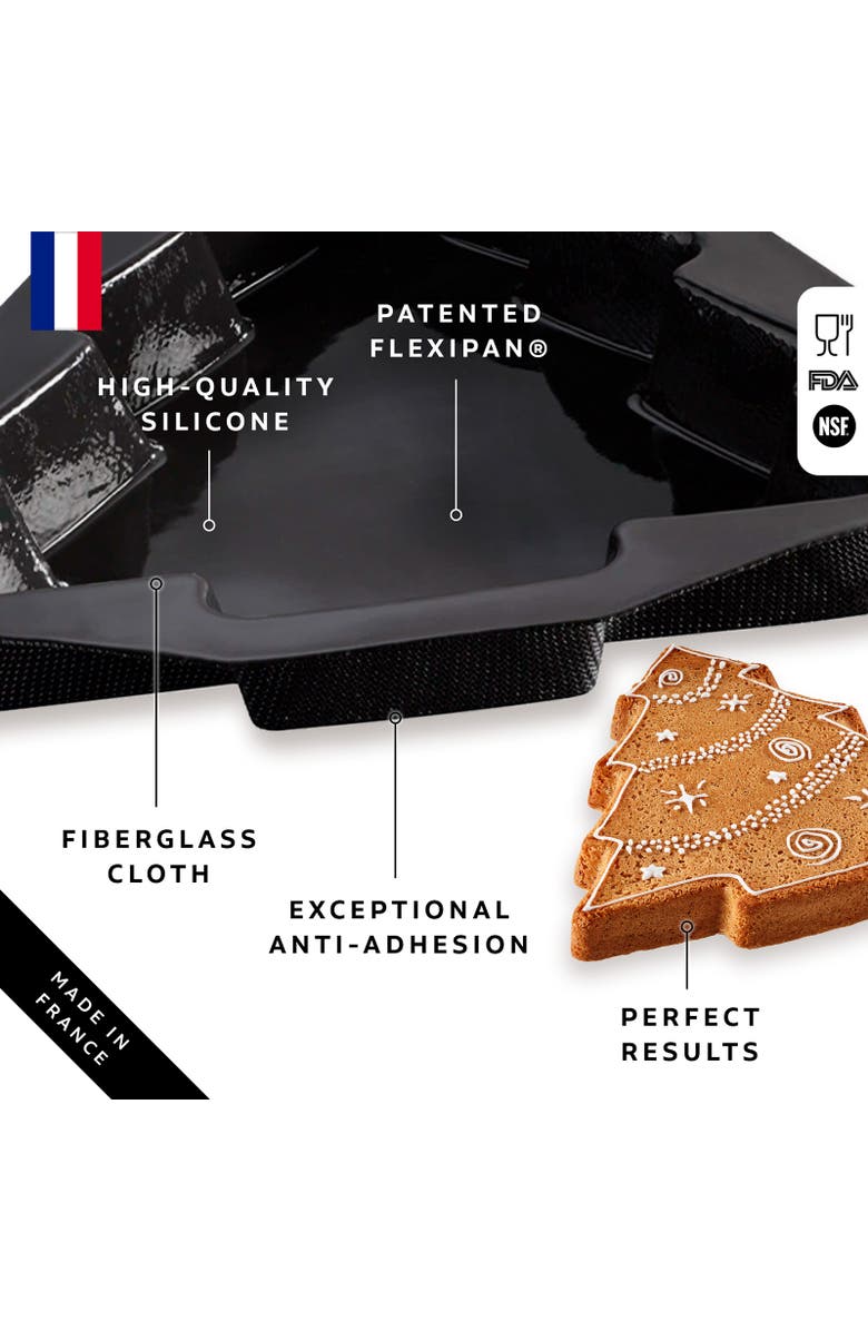 Silpat Flexipan Christmas Tree Premium Silicone Baking Pan, Alternate, color, Black