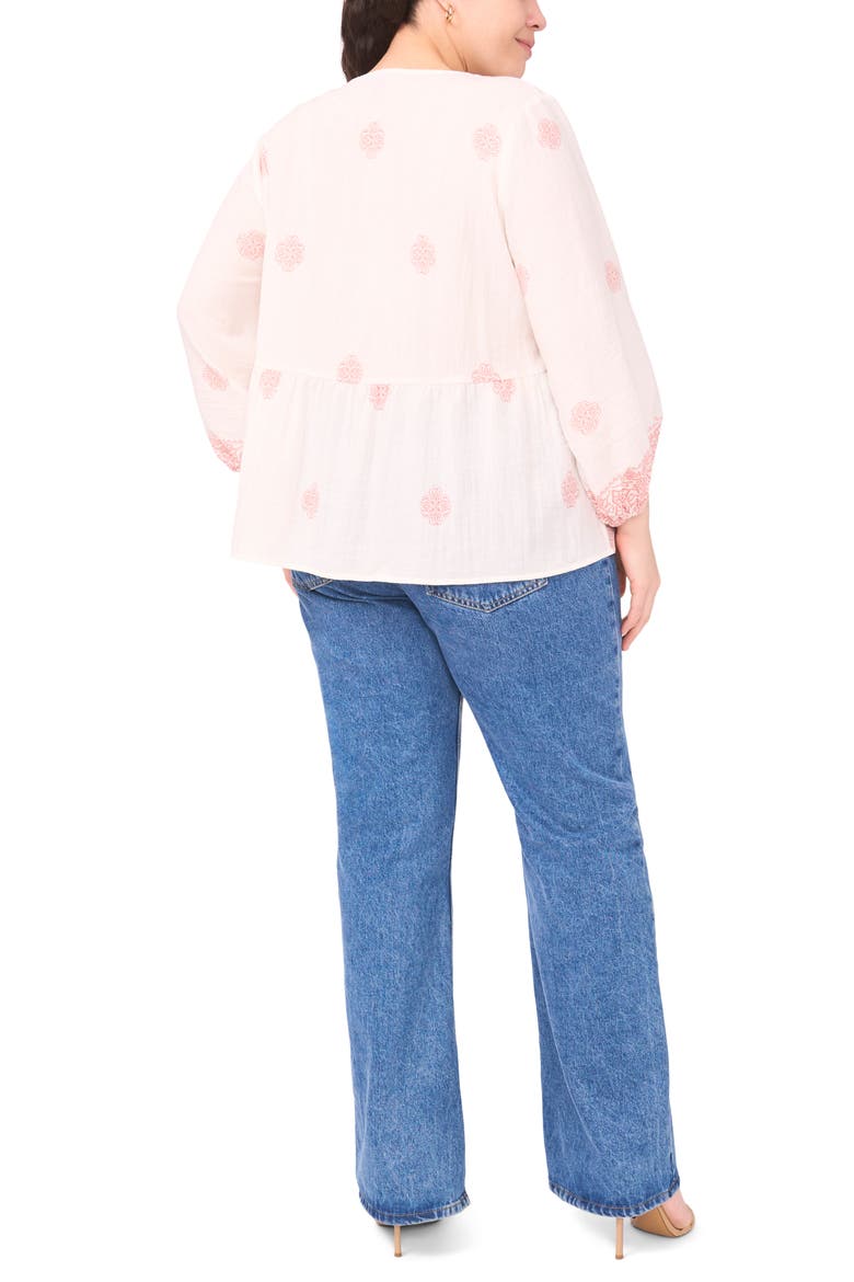 Tassel Tie Peasant Top, Alternate, color, ROSE HIP