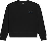 Dalix Butterfly Relaxed Fleece Crewneck Sweatshirt