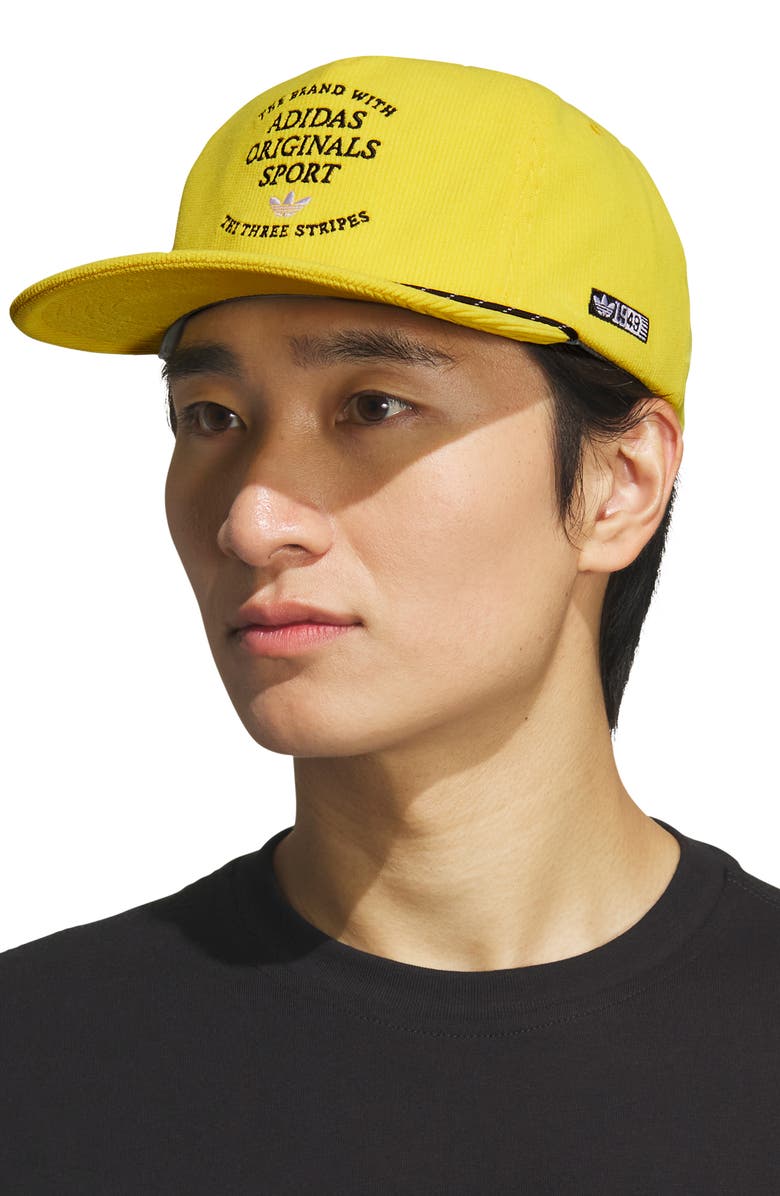 adidas Unfair Way Corduroy Baseball Cap, Alternate, color, Eqt Yellow/ Black/ White