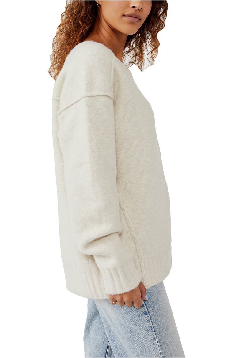 Care Eastwood Tunic Sweater, Alternate, color, OATMEAL HEATHER