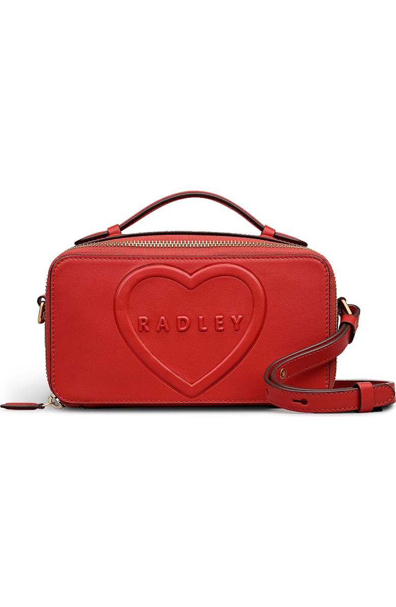 Radley Calvert Way - Heart Street Micro Phone Crossbody Bag, Main, color, Poinsettia