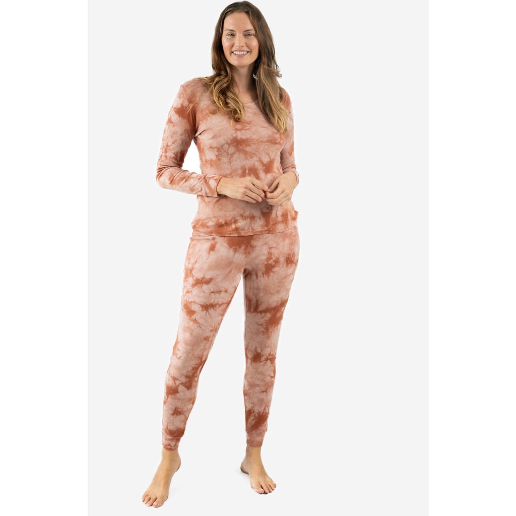 Leveret Cotton Tie Dye Matching Family Pajamas In Brown