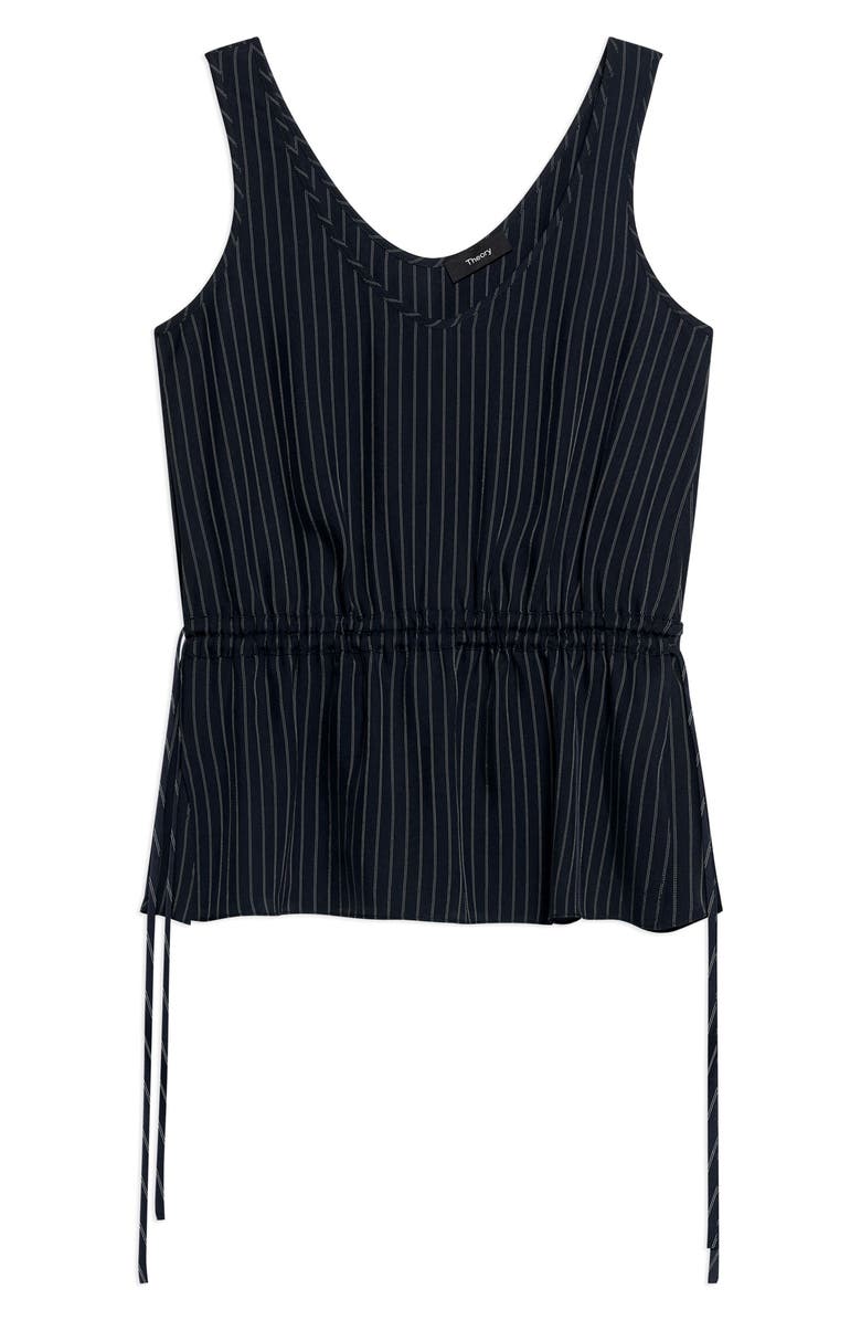 Theory Drawstring Waist Tank, Alternate, color, Black Multi