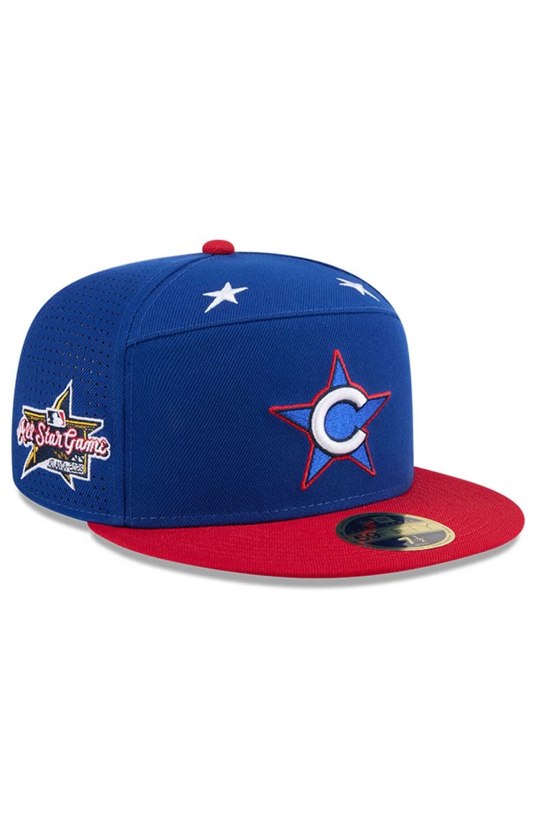 New Era Men's New Era Blue/Red  Chicago Cubs 2025 MLB All-Star Game Workout Side Patch 59FIFTY Fitted Hat, Alternate, color, 