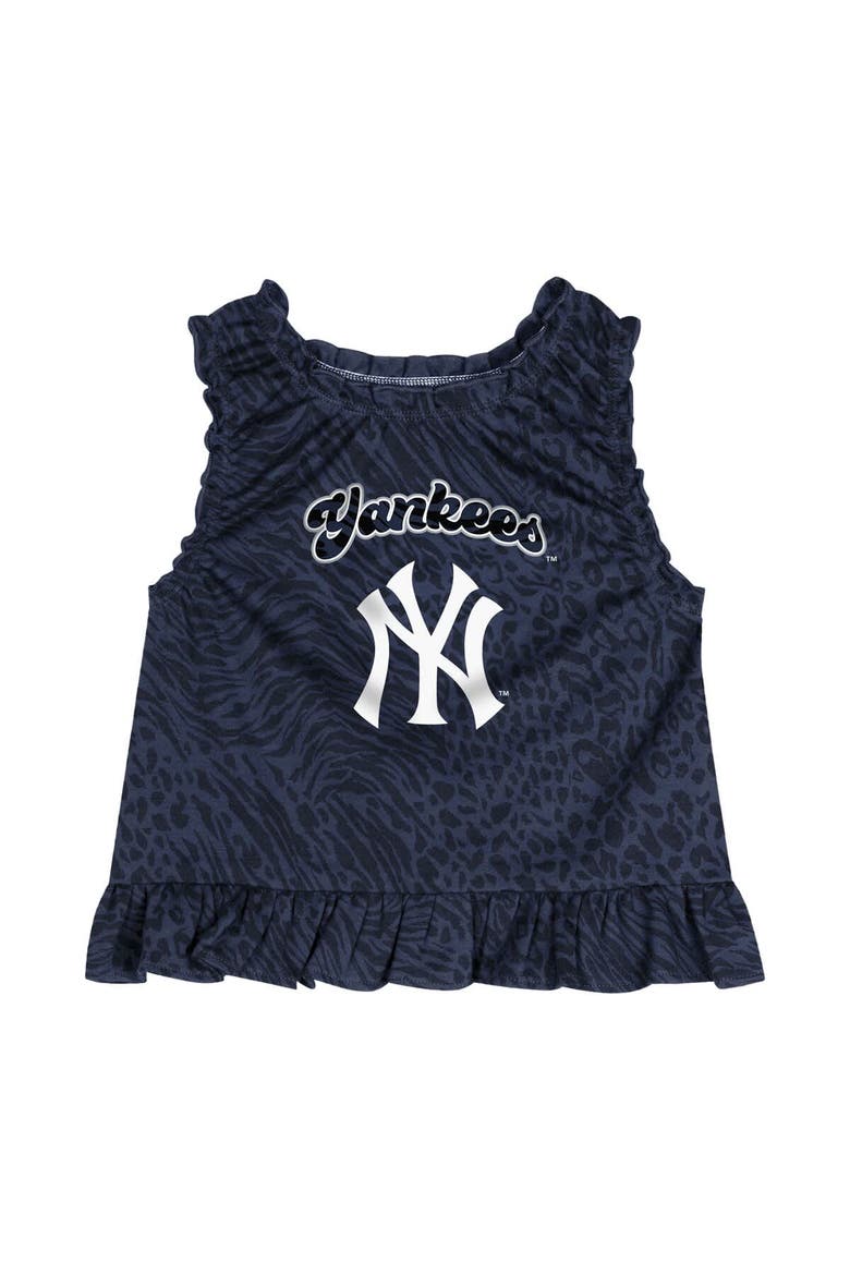 Infant  Navy New York Yankees Playground Dress & Bloomers Set, Alternate, color, Navy