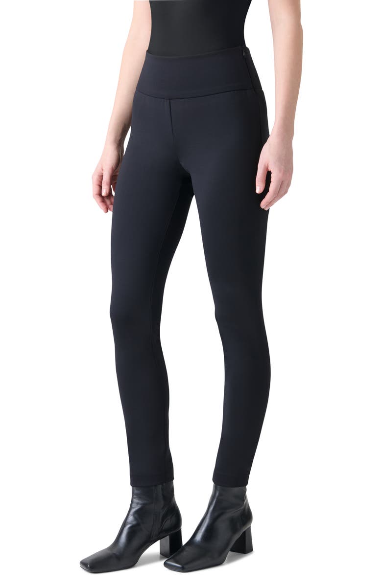 Akris punto Meva Stretch Leggings, Alternate, color, Black