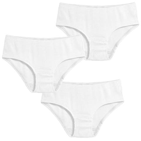 Girls Soft 100% Cotton Brief 3-Pack (Toddler, Little Kid, Big Kid)
