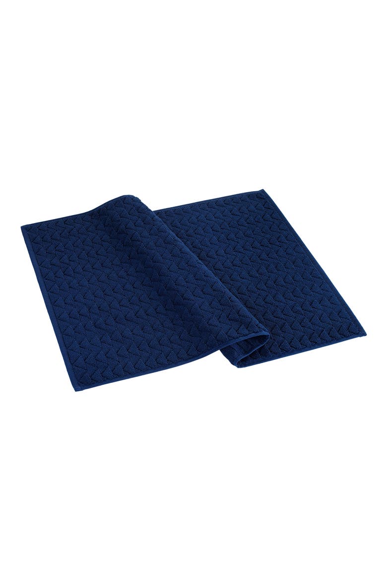 Herringbone Bath Mat, Main, color, NAVY